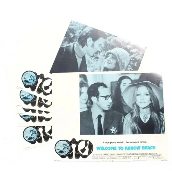 8 Vtg Welcome To Arrow Beach Movie Promo Film Press Kit Lobby Card 11X14 - Picture 1 of 3